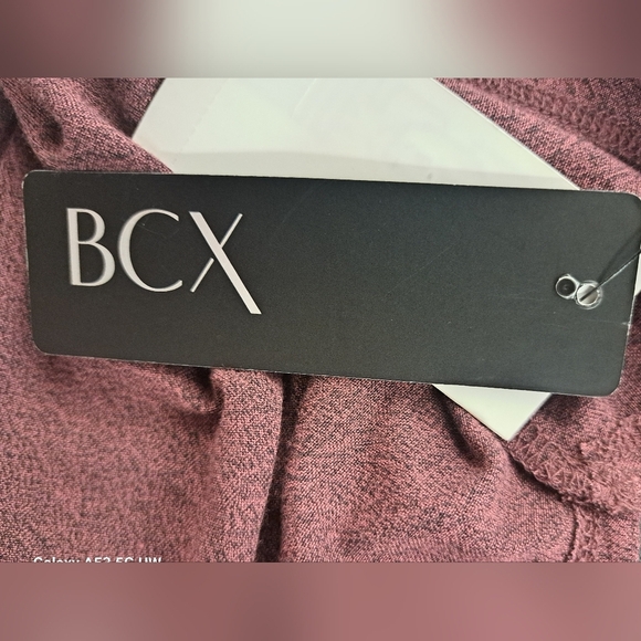 BCX Criss Cross Cut Out Sleeve Mulberry Color Soft & Flowy S New - Picture 8 of 9